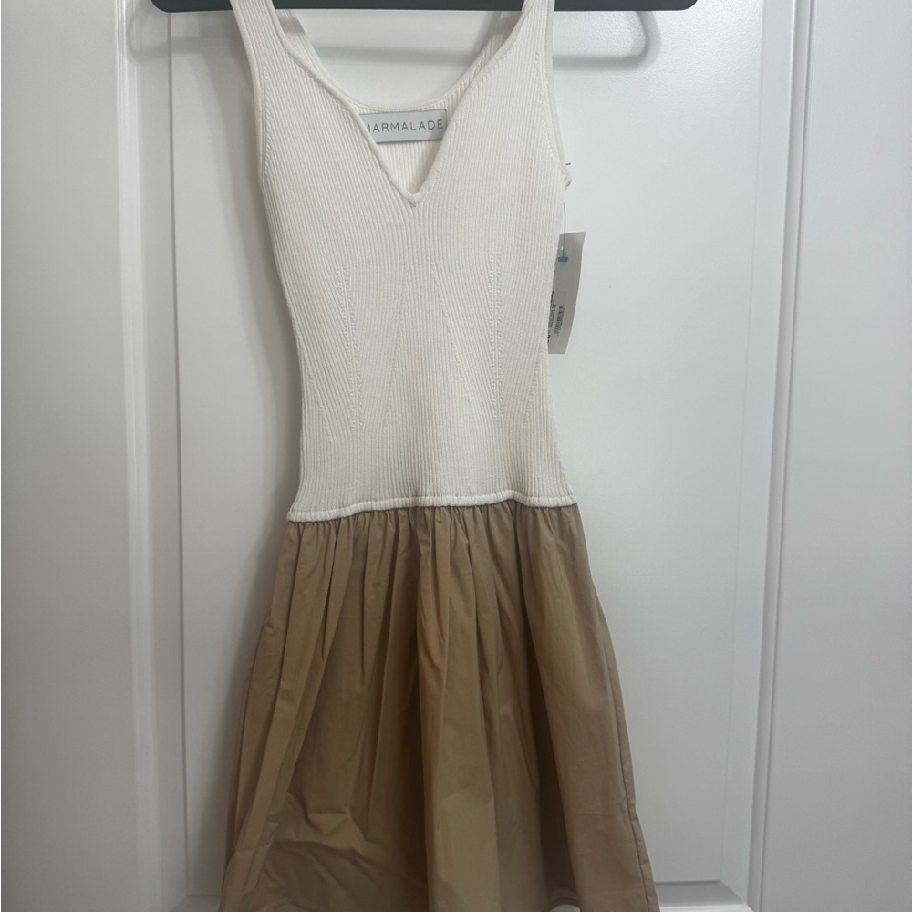 MWT boutique White and Tan marmalade Dress